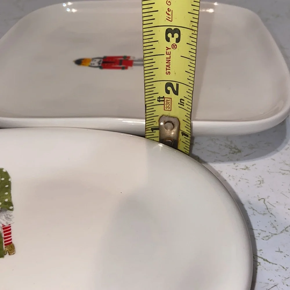 3 Rae Dunn Artisan Collection by Magenta Christmas XMas Plates Lot of 3